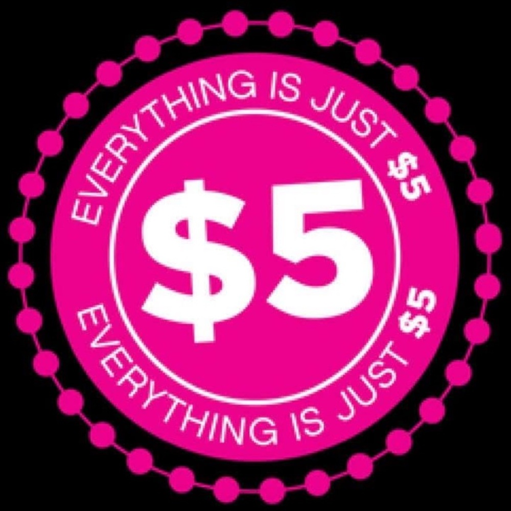 Pink Sale Sign with White Text